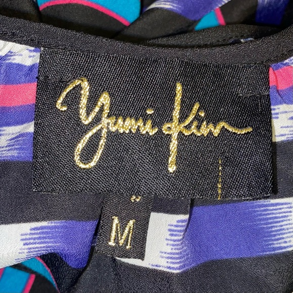 YUMI KIM Anthropologie ☆ Colorful Silky Drawstring Peasant Dress ☆ Size Medium - Picture 5 of 5